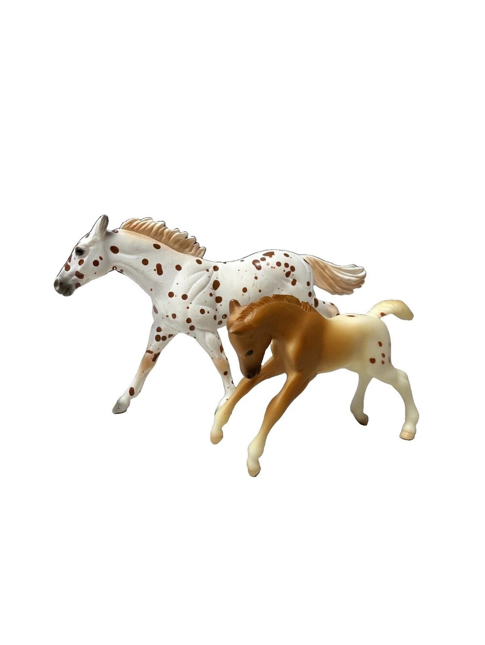 Vintage Breyer Stablemates Appaloosa Mare & Foal Collectible Toy Horses 1999